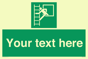 Custom Emergency Escape Ladder Sign